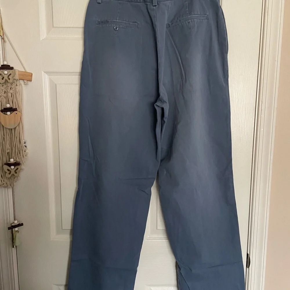 J. Crew Relaxed Fit Men's Slate Blue Chinos 100% Cotton 34X34